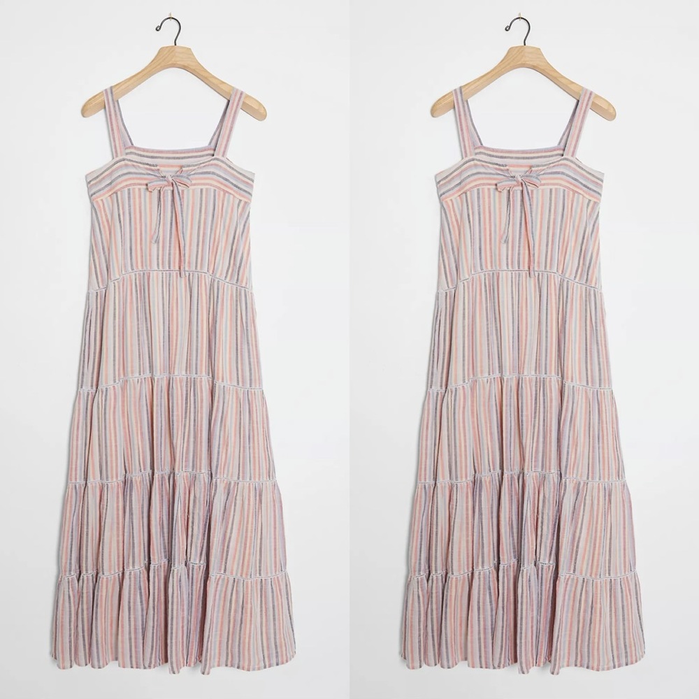 Anthropologie Sundry Luna Tiered Midi Dress - Picture 2 of 6